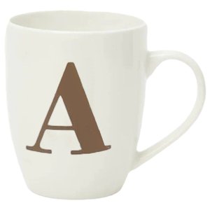 Mug White Gold Decal Alphabet Hw01754