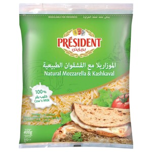 Président Shredded Mozzarella & Kashkaval Cheese 400G