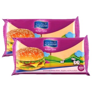 Al Rawabi Burger Cheese Slices 400G X2