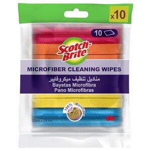 Scotch Brite 3M Microfiber Cleaning Wipes 10 Pieces