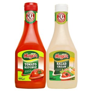 Mayor Salad Cream 440G + Ketchup Free 495G