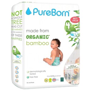 Pure Born Organic Diaper Size 4 7-12Kg 48 Pieces