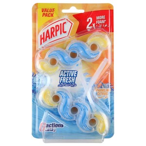 Harpic Toilet Rim Block Sparkling Citrus 35G 2Pcs