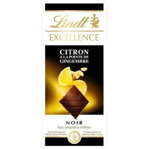 Lindt Lemon With A Touch Of Ginger Dark 100G