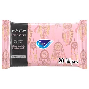 Fine Fresh Wipes Gardenia Scent 20 Pieces