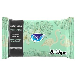 Fine Fresh Wipes Tropical Scent 20 Pieces
