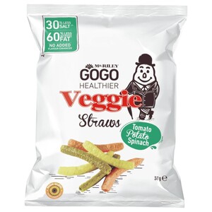 Mr. Riley's Gogo Healthier Veggie Straws 38G