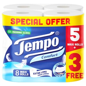 Tempo Toilet Paper Maxi 8 Rolls