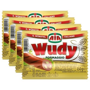 Aia Wudy Sausages Cheese 150G X4