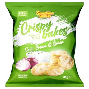 Sunshine Snacks Crispy Bakes Sour Cream & Onion 35G