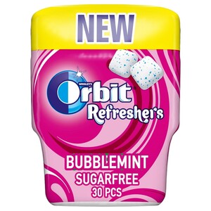Orbit Refreshers Gums Bubblemint Bottle 67G