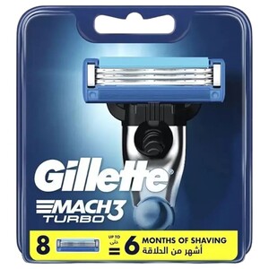 Gillette Mach3 Turbo Razor Blade Refills 8 Pieces