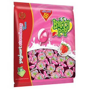 Al Seedawi Happy Pop Strawberry Lollipops 18G 48Pcs