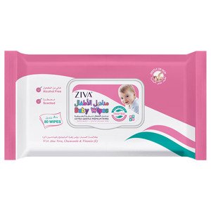 Ziva Extra Gentle Premium Baby Wipes 80 Pieces
