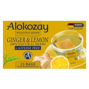 Alokozay Ginger & Lemon Tea Bags 25 Sachets