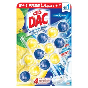 Dac Toilet Rim Block Lemon 3 Pieces