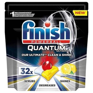 Finish Quantum Ultimate Dishwasher Tabs Lemon 32 Pieces