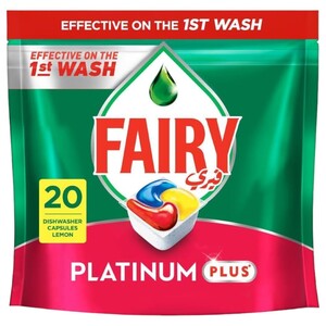 Fairy Platinum Plus Dishwasher Lemon 20 Tabs