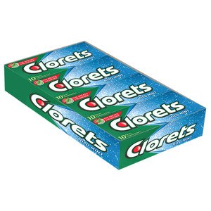 Clorets Chewing Gum Mild Mint 10 Pieces 14G X12