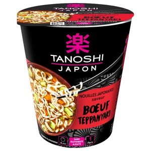 Tanoshi Cup Noodles Flavored Beef Teppanyaki 65G