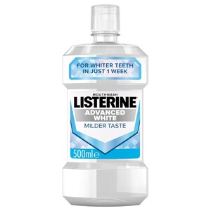 Listerine Mouthwash Advanced White Milder Taste 500Ml