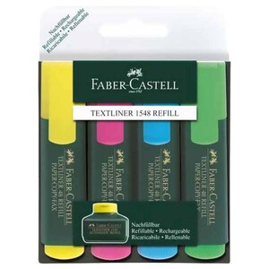 Faber Castell Text Linear Highlighter # 154804 4 Pieces Assorted