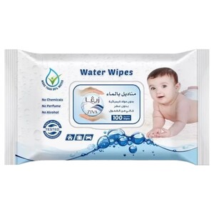 Ziva Water Baby Wipes 100 Wipes