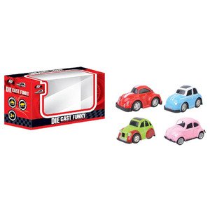 Power Joy V Room Diecast Funky Car Crd 102 4 Pieces Assorted