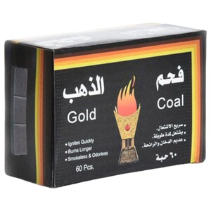 Gold Coal Bakhoor Charcoal 60Pcs