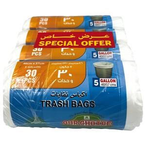 Our Choice Trash Bag 46X57 30Pcs X4