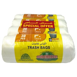 Our Choice Trash Bag 56X60 30Pcs X4