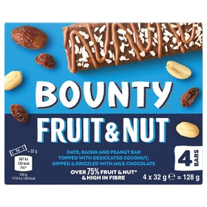 Bounty Fruit & Nut 32G X4