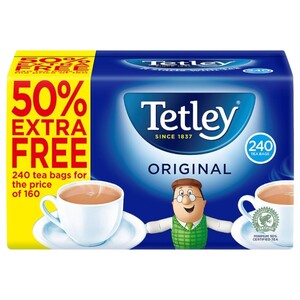 Tetley Round 160 Tea Bags +50% Free 750G