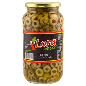 Lora Sliced Green Olives 900G