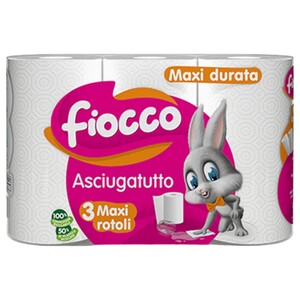 Fiocco Maxi Pink Kitchen Rolls 3 Rolls