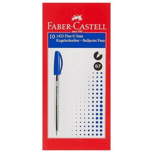 Faber Castell Ball Point Pen 1423 Blue 0.7 Mm 10Pcs