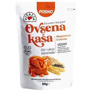 Vitalia Oatmeal Vegan With Chia & Caramel 60G