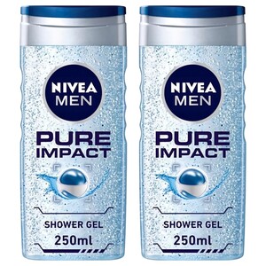 Nivea Shower Gel Pure Impact 250Ml X2