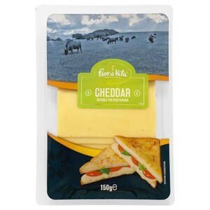 Fior Di Vita Vegetarians Cheddar Cheese Slices 150G