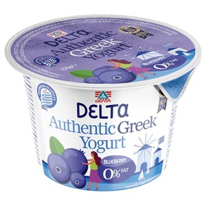 Delta Greek Yoghurt Blueberry 0% Fat 150G