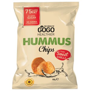 Mr. Riley's Gogo Healthier Hummus Chips Thai Sweet Chilli 100G