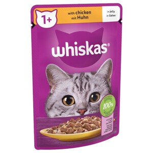 Whiskas 1+ Cat Pouch Chicken Jelly 85G