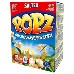 Popz Microwave Popcorn Salt 3 Pack 270G