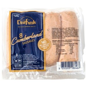 Dewfresh Cumberland Sausages 450G