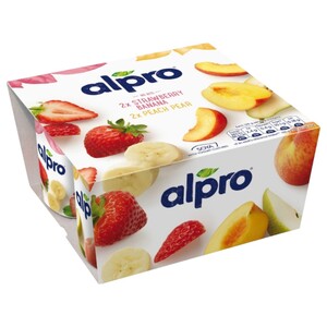 Alpro Yofu 2 Strawberry & Banana 2 Peach & Pear 125G