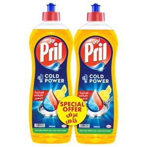 Pril Dishwash Liquid Lemon Cold Power 950Ml X2