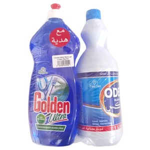 Spartan Golden Marine Dishwashing Liquid 2Pcs 800Ml + Odex Bleach 1L