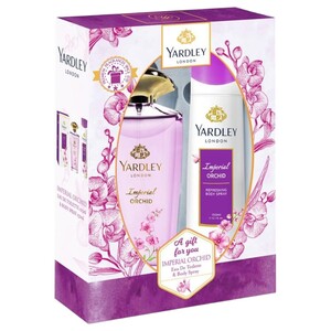 Yardley Imperial Orchid Eau De Toilette 125Ml + Body Spray 150Ml