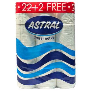 Astral Toilet Paper 24Pcs (22+2 Free)