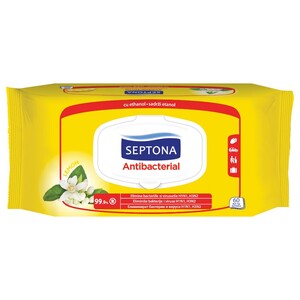 Septona Wipes Antibacterial Lemon 60Pcs